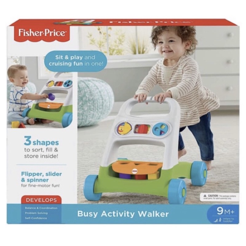 Fisher price busy activitu walker | mainan dorong bayi | belajar jalan