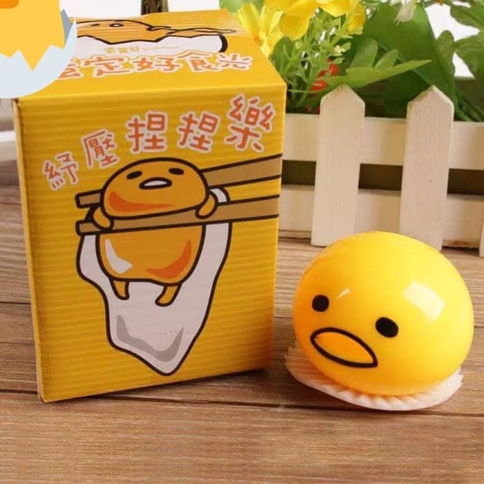 Mainan Anak Gudetama Telur Bisa Muntah atau Kado Mainan Anak Perempuan cowok Gudetama