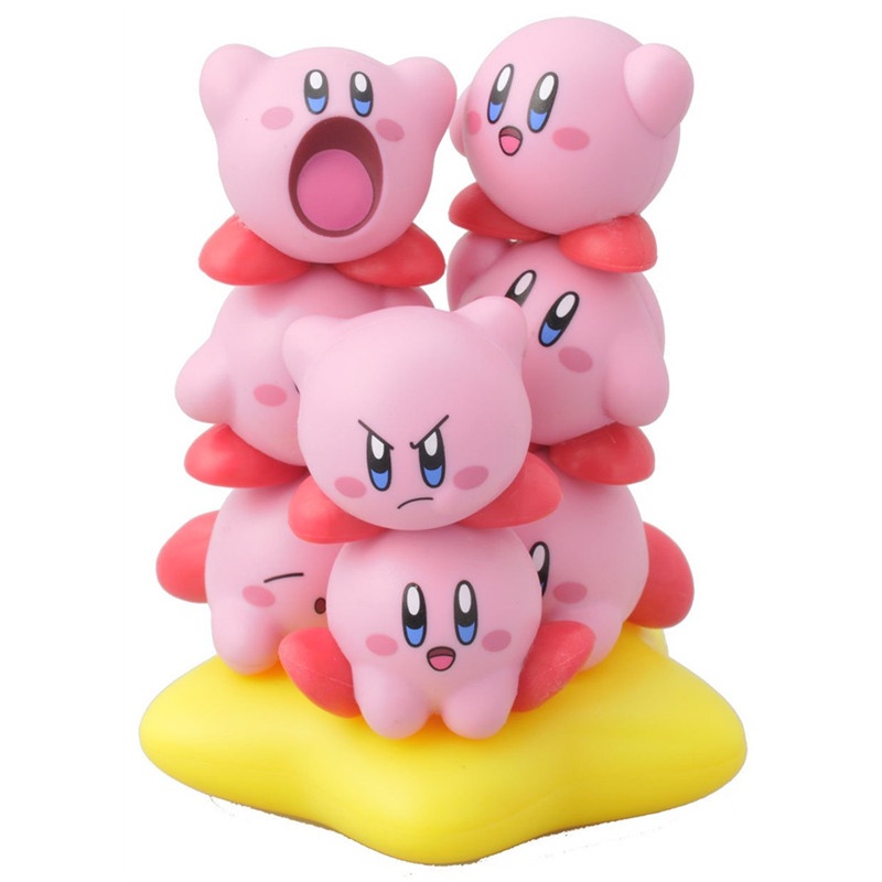 11pcs / Lot Mainan Action Figure Kirby Waddle Doo Warna Pink Untuk Hadiah Anak