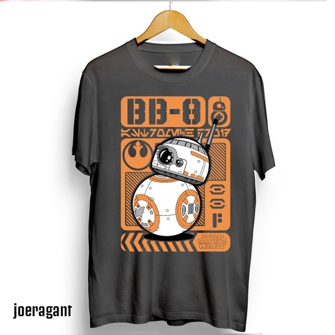 Kaos Tshirt Baju Combed 30S Distro FUNKO POP TEES BB-8 STAR WARS kaos custom pria wanita