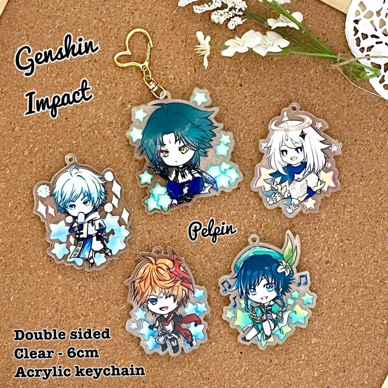 gantungan kunci Genshin Impact Game Keychain Genshin impact xiao paimon chongyun venti childe