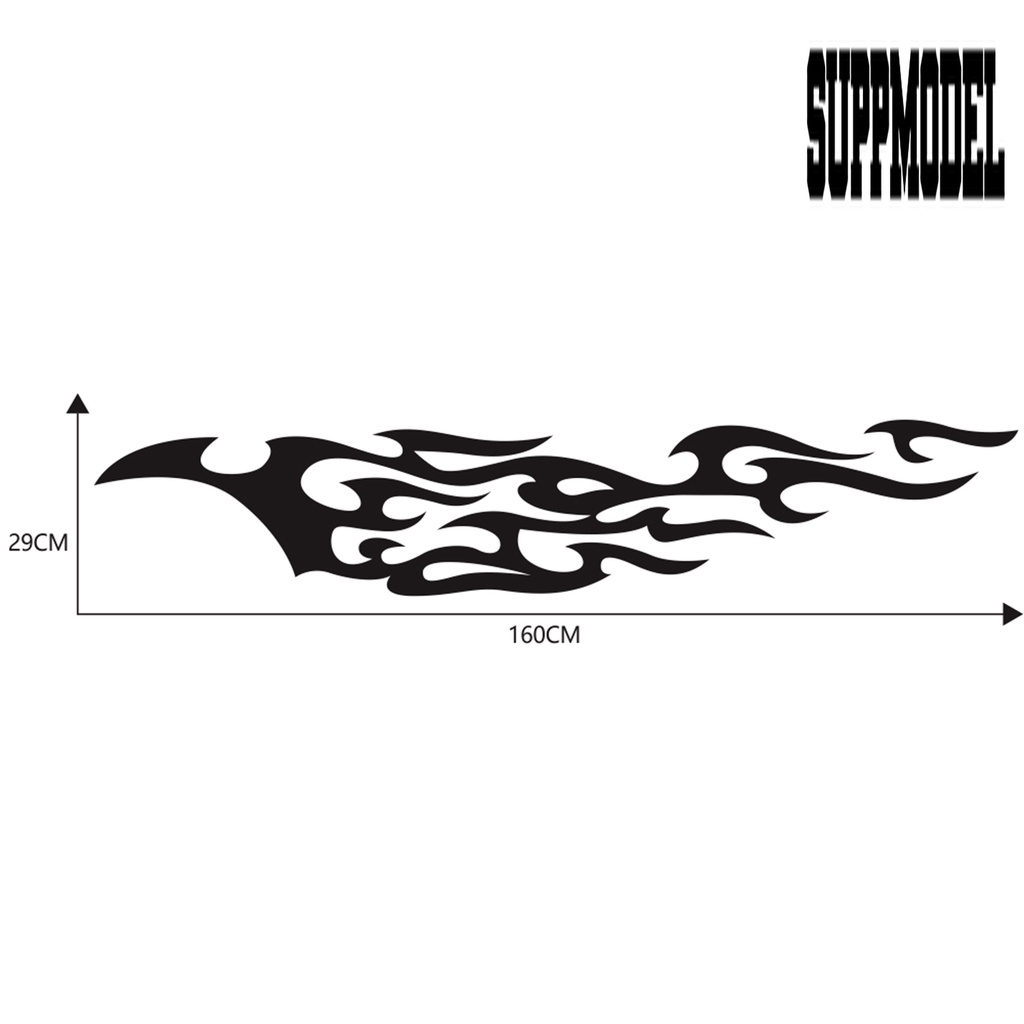 2pcs Stiker Decal Motif Api Untuk Dekorasi Mobil SUV