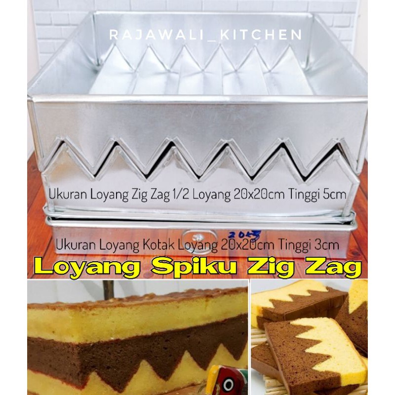 Loyang Spiku Tumpuk 20x20x10cm - Cake Lapis Surabaya ZIG ZAG Tingkat