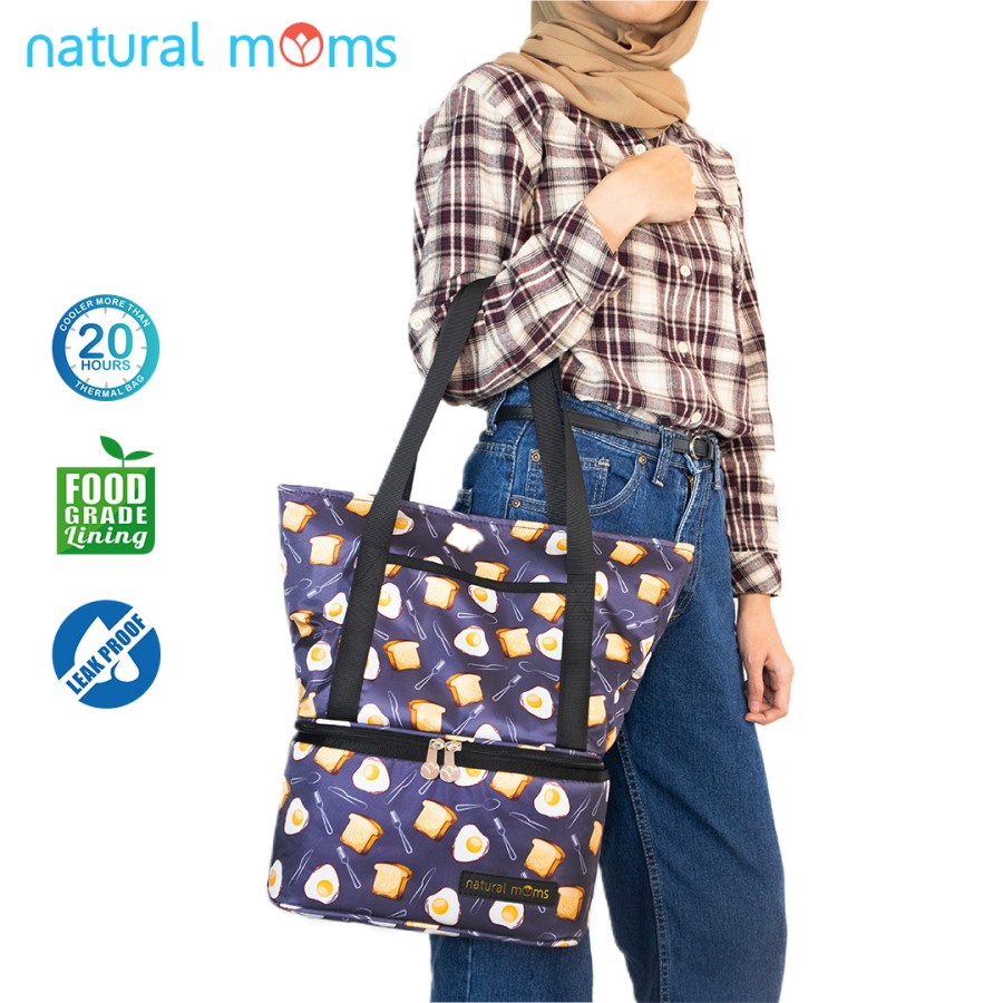 NATURAL MOMS COOLER BAG TOTE BAG EGG