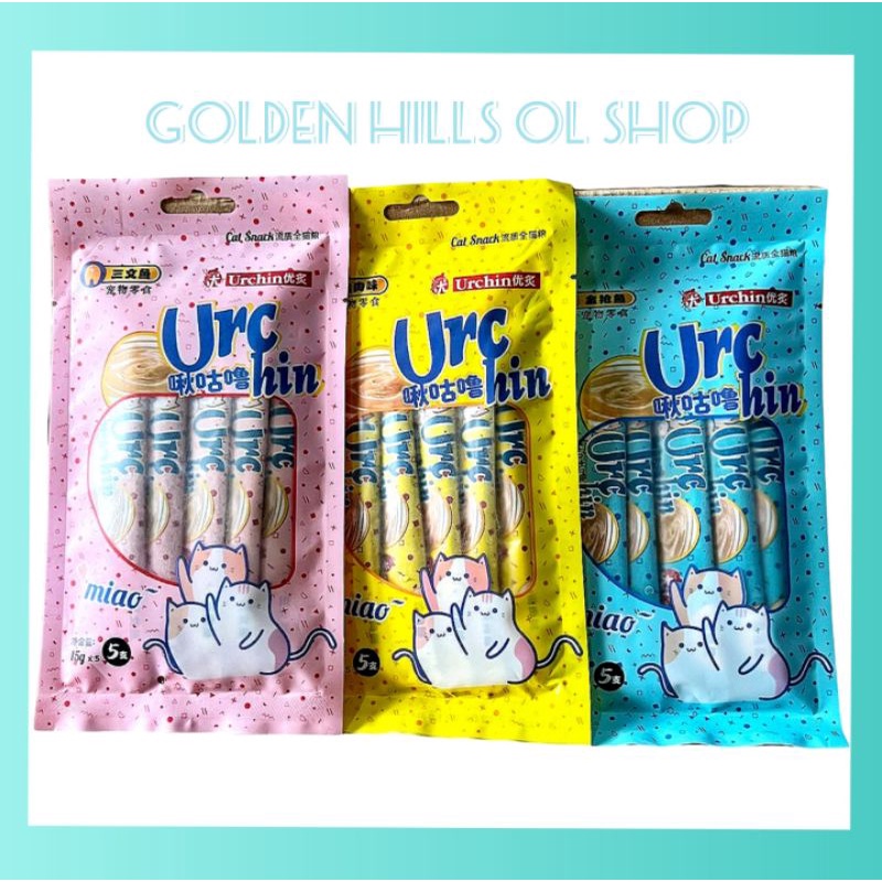 Snack kucing URCHIN / GRUNT URCHIN miao creamy treats isi 5 pcs