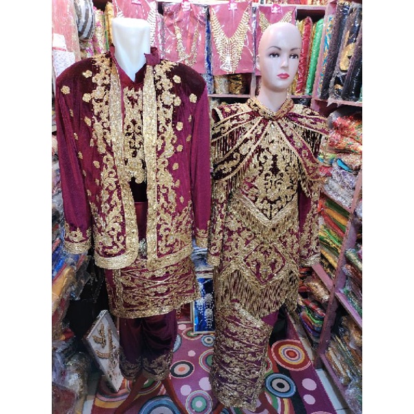 baju penganten Minang full Payet Jepang model terbaru 2021