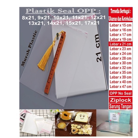 

Plastik OPP LEM Tipis 7X18, 8X18, 9X18, 10X18, 11X18, 12X18, 13X18, 14X18, 15X18, 16X18, 17X18