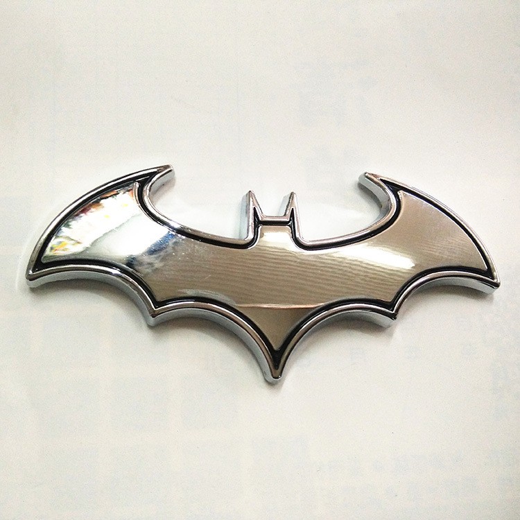 1pc Stiker Emblem Logo Batman 3d Bahan Metal Untuk Mobil / Truk / Motor