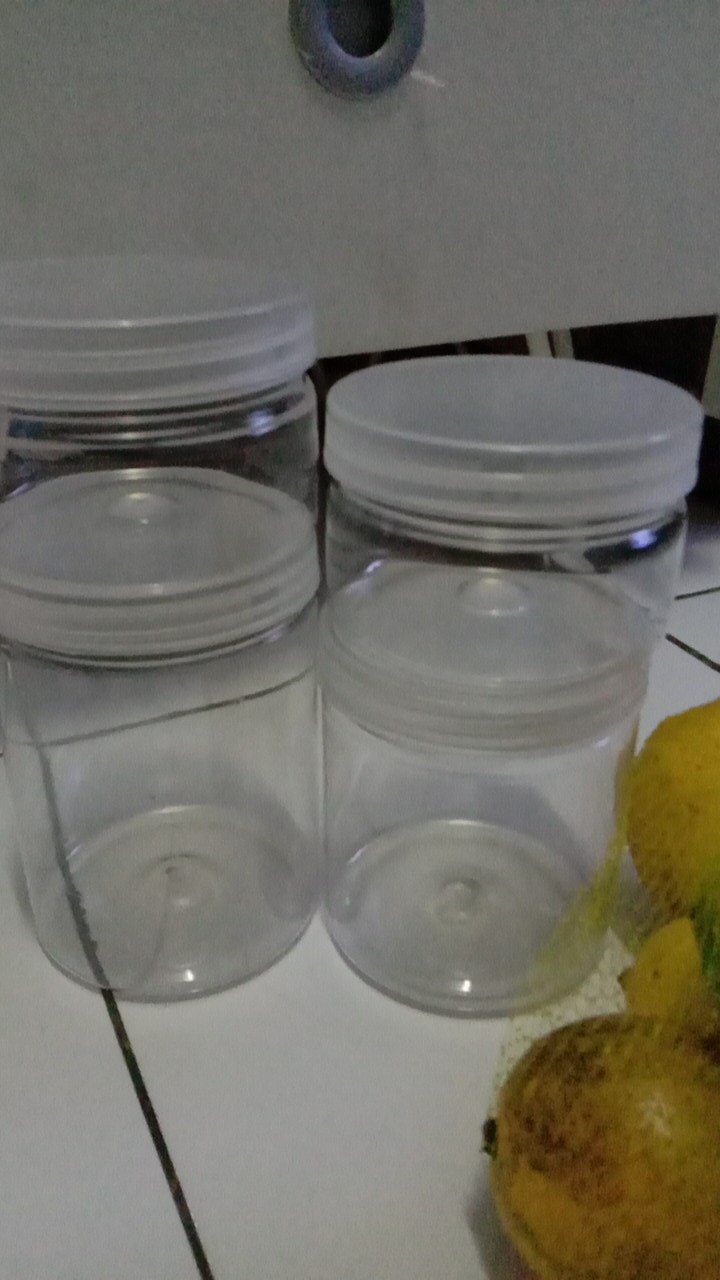 Toples Tabung Silinder 300 Ml - Jar Plastik 300ml Fox Tutup Ulir Putar