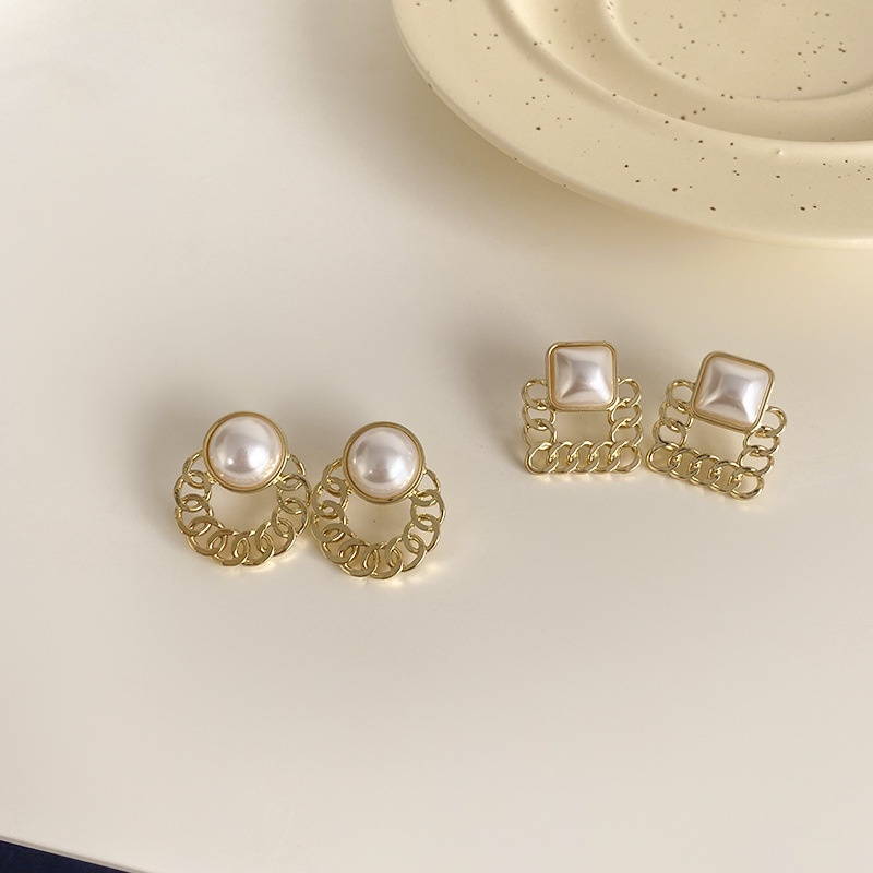 Anting Tusuk Lapis Emas Gaya Vintage Untuk Wanita