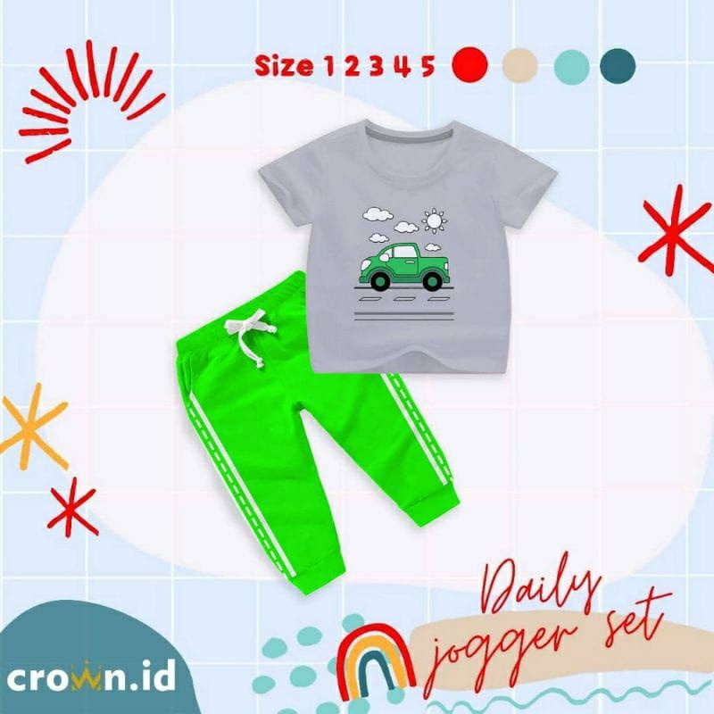 Setelan daily jogger crown.id