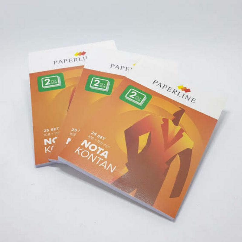 

Nota 2 ply kecil Paperline 1pak / 10 buku