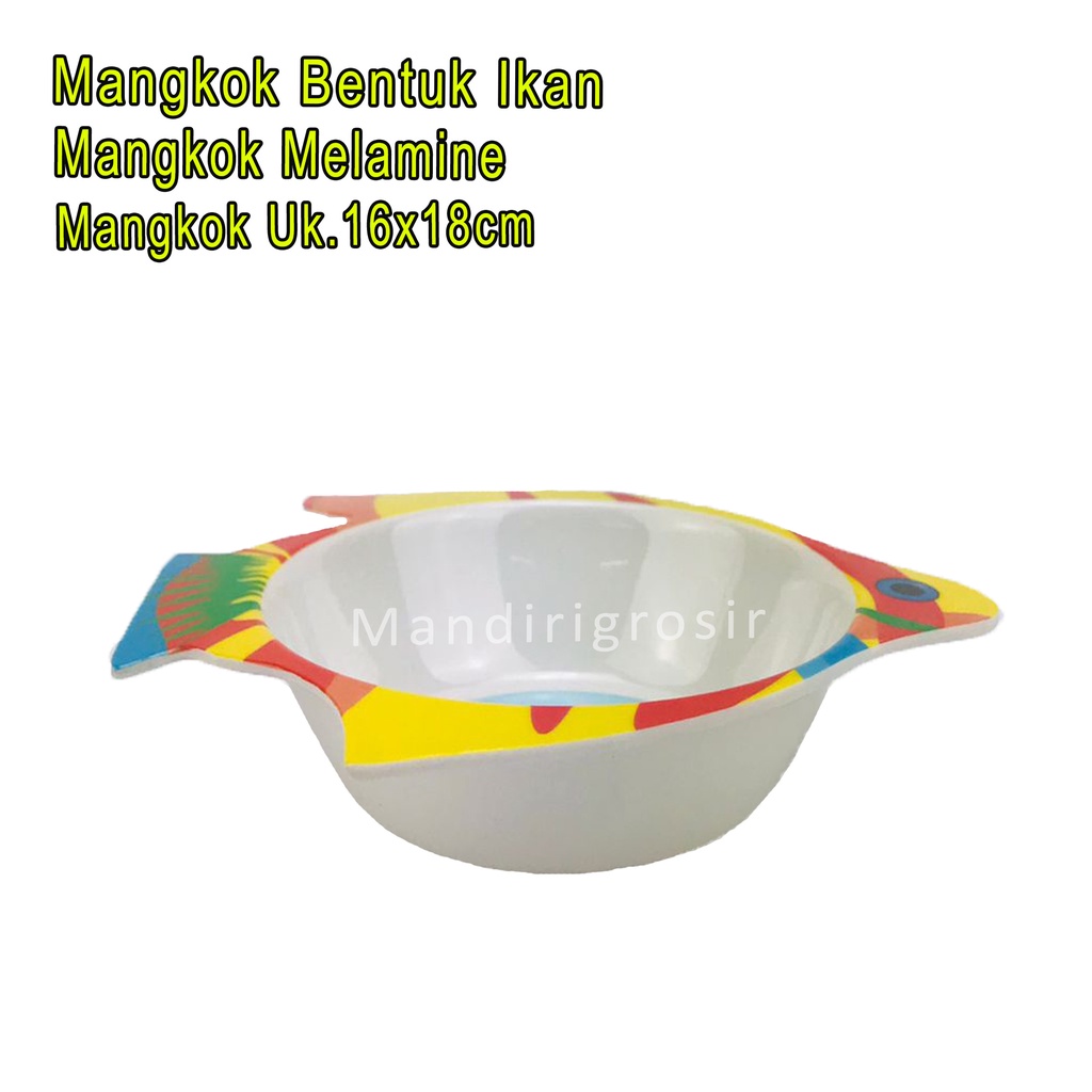 Mangkok Serbaguna *Mangkok * Mangkok Bentuk Ikan * Melamine 16x18cm