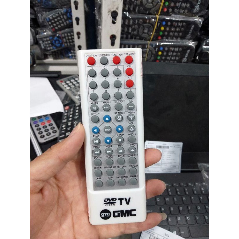 REMOTE REMOT DVD TV PORTABLE GMC ORIGINAL ASLI