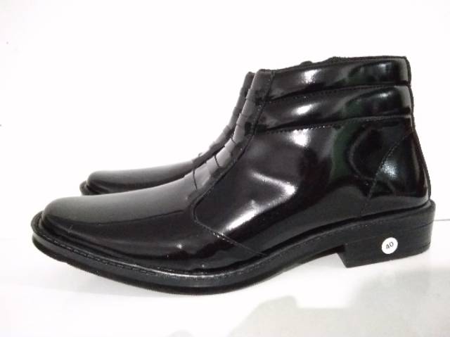 SEPATU PDH RESLETING PRIA GLOSSY PDL POLISI POLRI TNI FANTOFEL FANTOVEL FANTOPEL PANTOFEL PANTOVEL