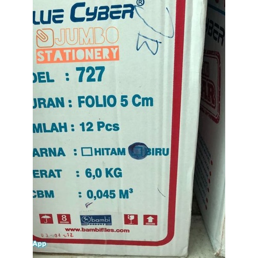 

♣ Odner Bindex Biru / Hitam 717 Folio 7cm (per pcs) ▼
