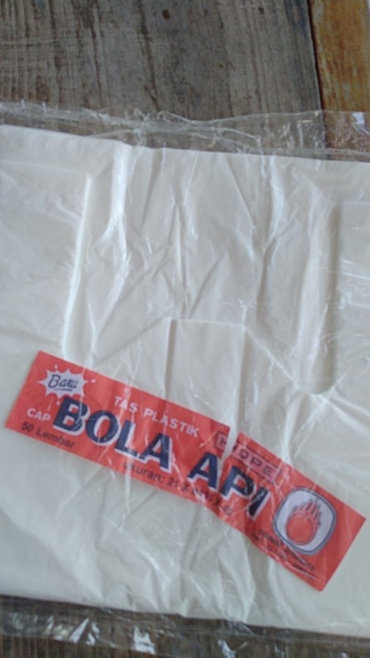 Kantong Plastik Bola Api Sedang 21x40x0.125 Isi 50 Kresek Hdpe