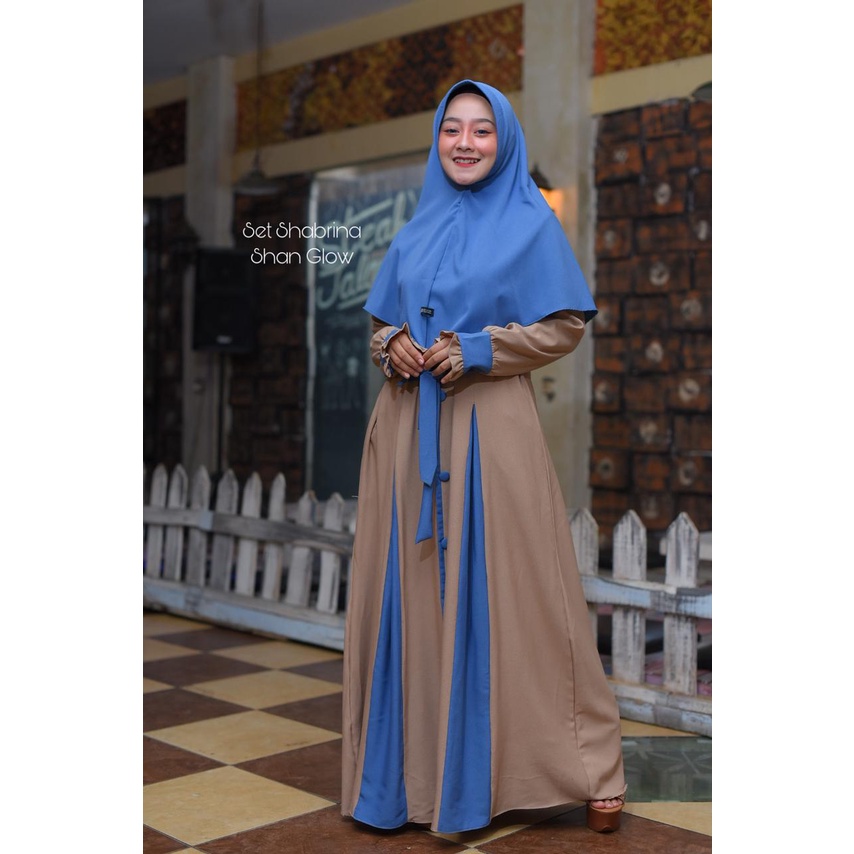 Gamis set Khimar shabrina ORI SHAN GLOW remaja syari casual Itycrepe terbaru