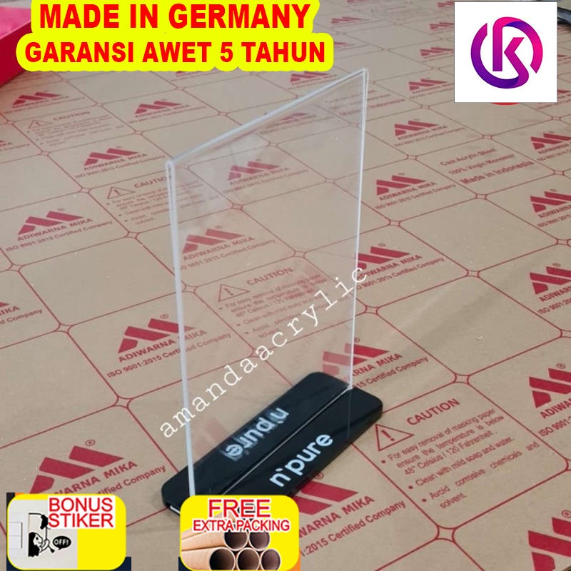 

Promo Acrylic stand menu 2mm (uk.A5)