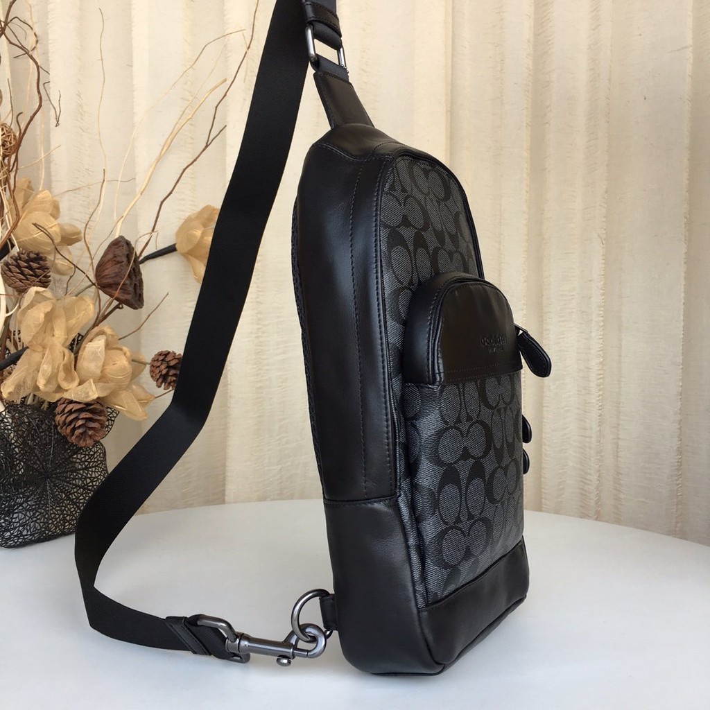 TAS SLING BAG PRIA SIGNATURE SELEMPANG BAHU CH HOUSTON VARSITY SLINGBAG PACK DENIM