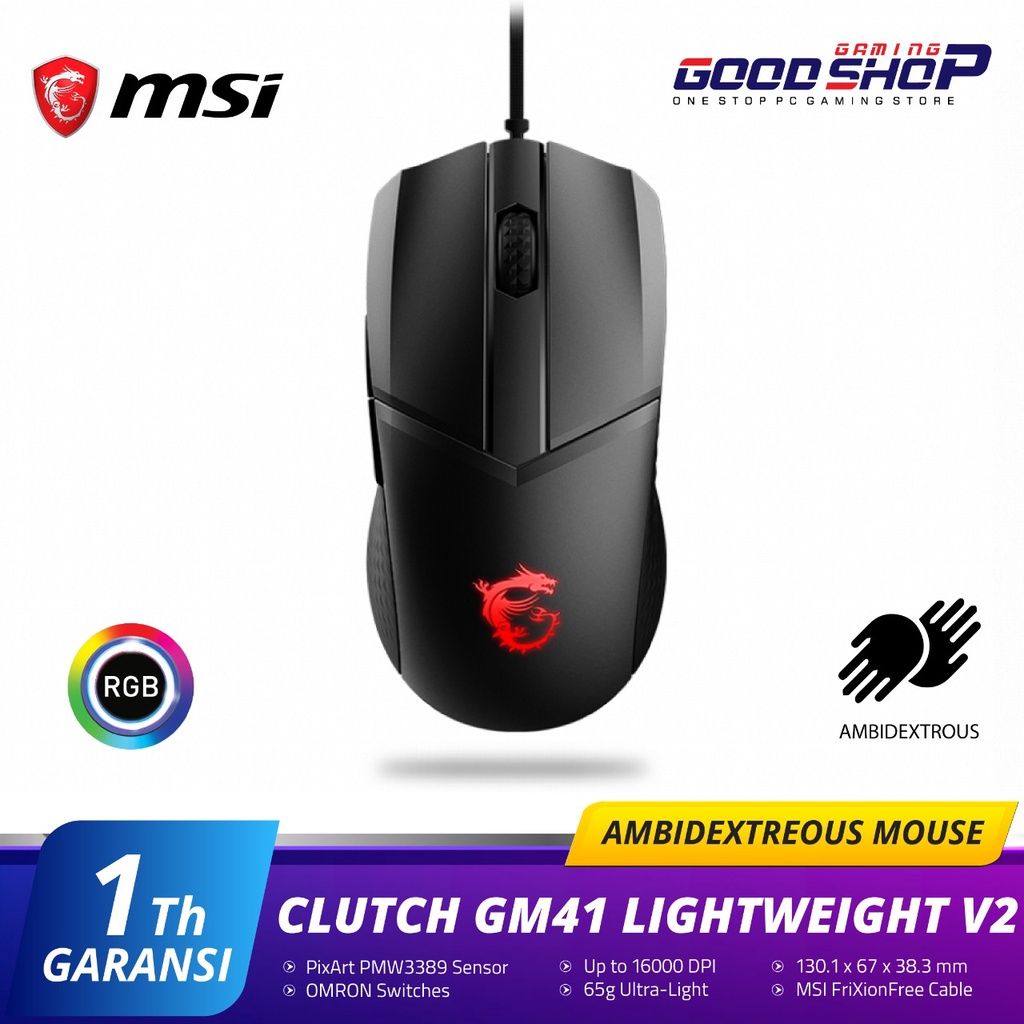 MSI Clutch GM41 / GM 41 Lightweight V2 - Gaming Mouse