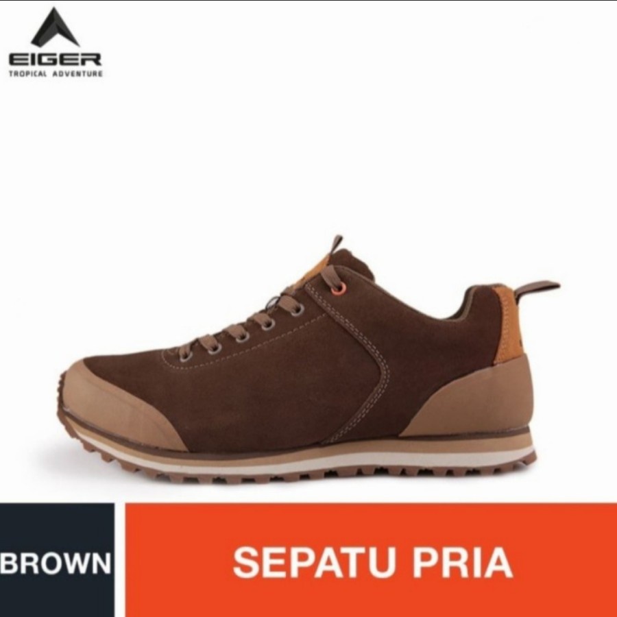 Sepatu Eiger1989 Vibram Bugle Shoes Brown Sepatu Running Olahraga Outdoor Original