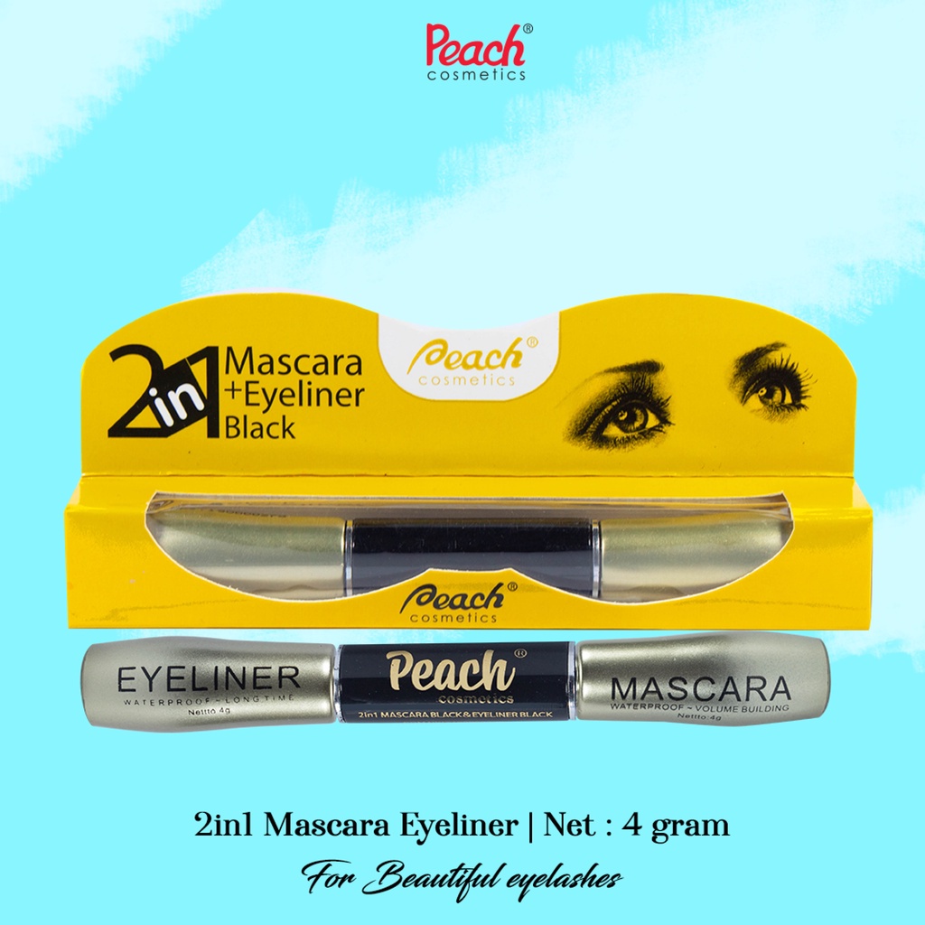 Peach 2in1 Mascara+Eyeliner Black