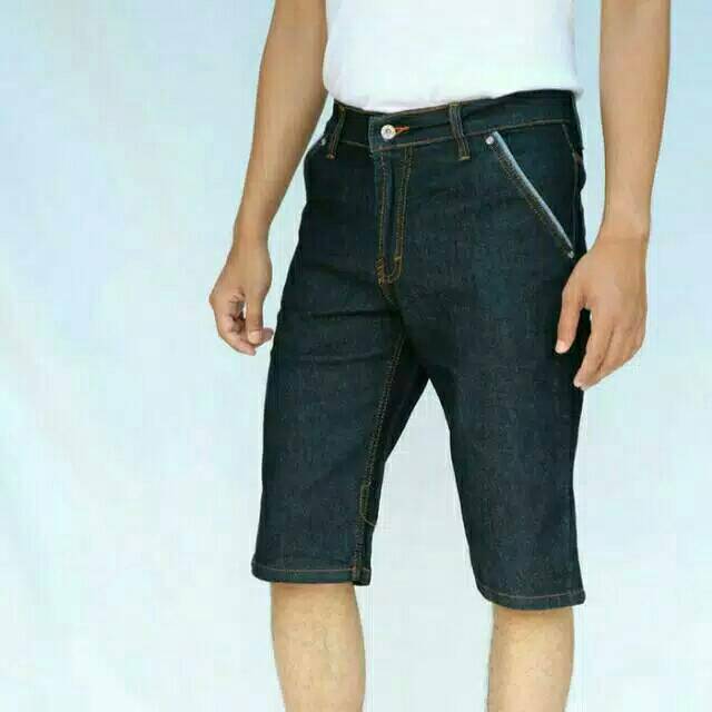 Celana jeans pendek pria jeans garment streeth