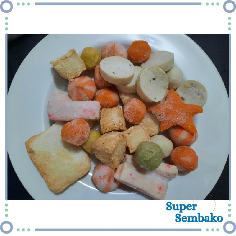 

FROZEN FOOD MAKANAN BEKU BAHAN ISI SUKI MIX HOTPOT GRILL BBQ MAKASSAR 500gr