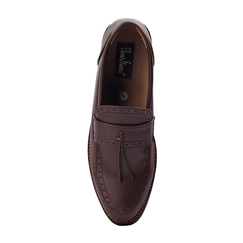 PIETRA DARK BROWN - Sepatu Loafers Kasual Loafers Kulit Klasik Formal Kerja Kuliah Pria/Cowok Loafer