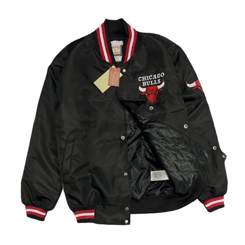 ( Super Premium ) Jaket Varsity Chicago Bulls Unisex Full Bordir Tag &amp; Label Original