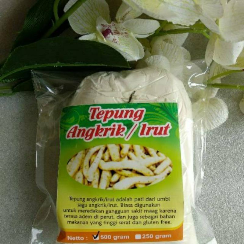 

Pati asam lambung 500gram GLUTEN free /Tepung Irut/Arrowroot/Kaerut/Angkrik /Irut /Garut