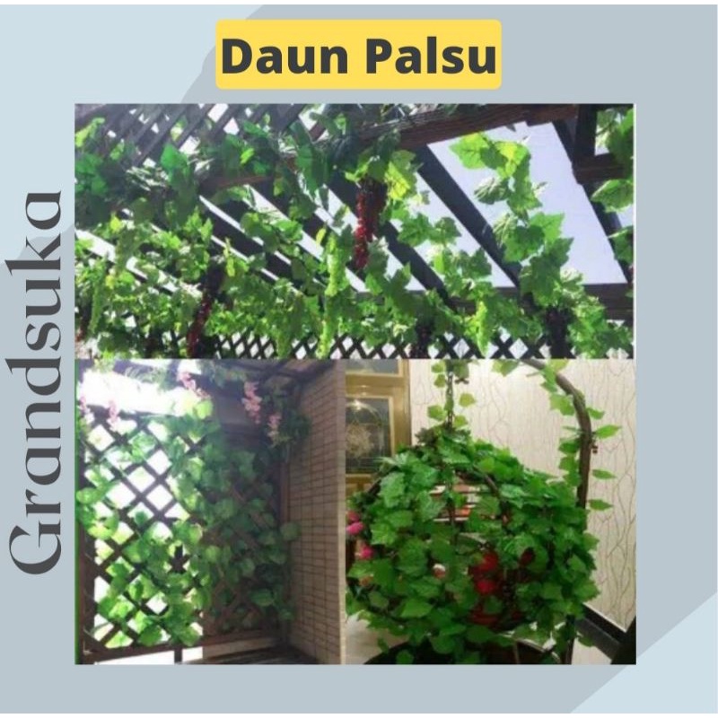 Daun Rambat plastik BESAR  Daun PALSU Besar 6-7cm Daun Campur