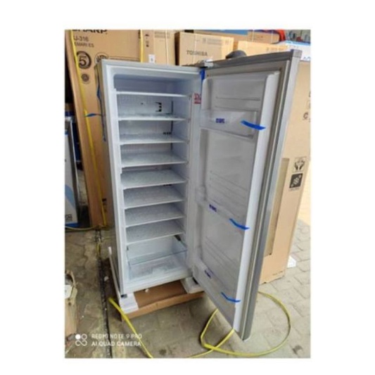 Freezer Sharp 8 Rak FJ-M195N-SS / 195NSS (Freezer Pembeku Es Batu)