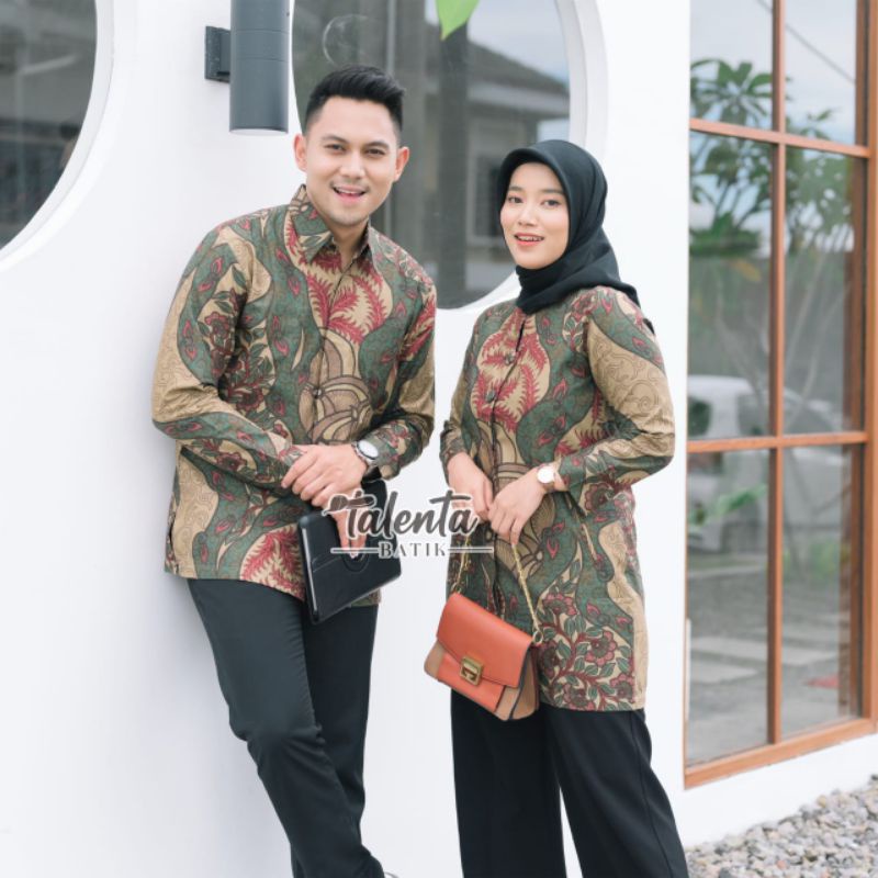 batik pria panjang dres wanita batik Couple baturaden Lapis furing reguler