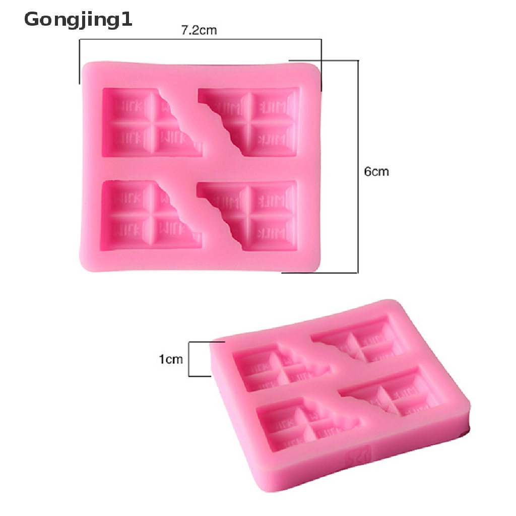 Gongjing1 Cetakan Kue / Coklat / Fondant Bentuk Setengah Tablet Bahan Silikon Untuk Dekorasi Diy