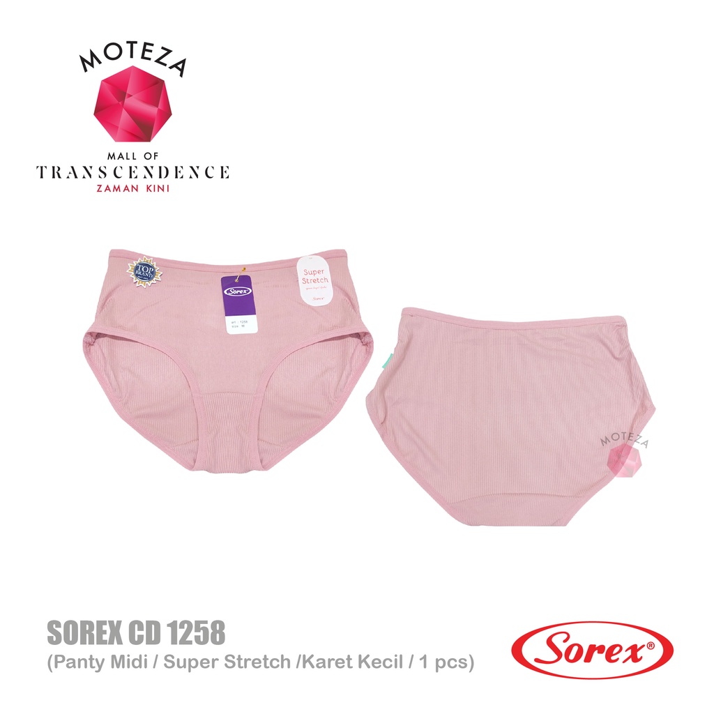 Sorex Celana Dalam Wanita - CD 1258 - Midi Panty - Super Stretch Karet Kecil - M - XXL