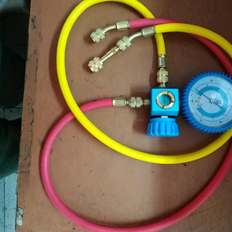 Testing Manifold Ac Single R32 R410plus Selang Dan Adaptor R32 R410