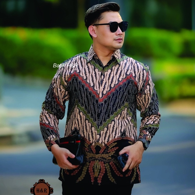 Baju Batik Pria Lengan Panjang Kemeja Batik Pria Batik Premium Kemeja Cowok Batik modern Baju Pria