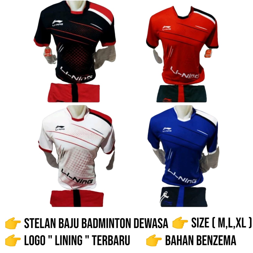 Stelan olahraga pria/wanita kaos badminton kaos bulutangkis kaos voli kaos stelan olahraga motif terbaru