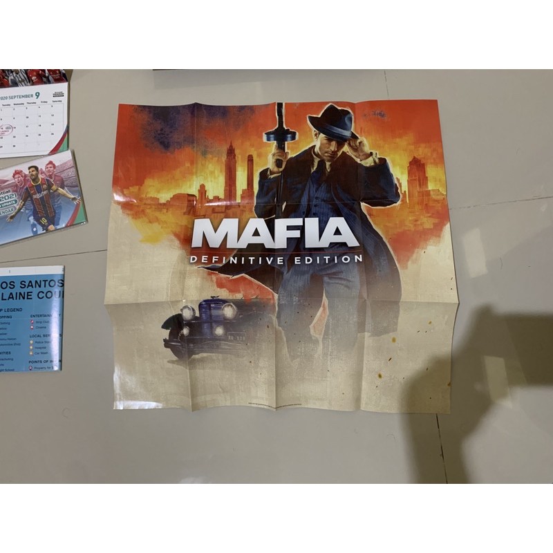 Poster Mafia 1 Definitive Edition ps4 game original bonus mafia definitif ps 4 remake NEW