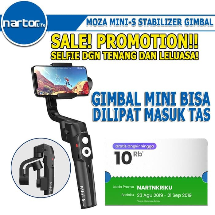 Moza Mini-S Gimbal kamera 3 Axis smartphone stabilizer bluetooth