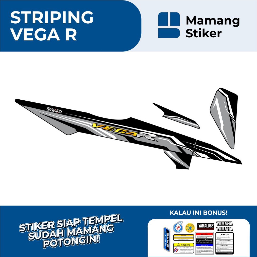 STRIPING VEGA R LAMA VARIASI 11 GRAFIS SIMPEL MINIMALIS/STIKER MOTOR HONDA VEGA R LAMA RACING/STICKE