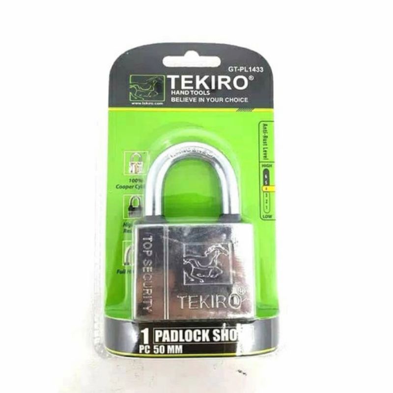 Gembok Leher Pendek 50mm Tekiro Original