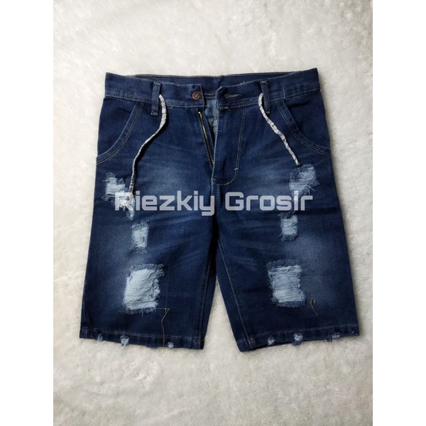 Celana Pendek Pria Jeans Sobek Terbaru Denim Kualitas Distro Celana Jeans Pendek Robek / Ripped jeans shortpants Sobek Pendek Jeans - Celana Jeans Pendek Sobek Pria - Jeans Sobek