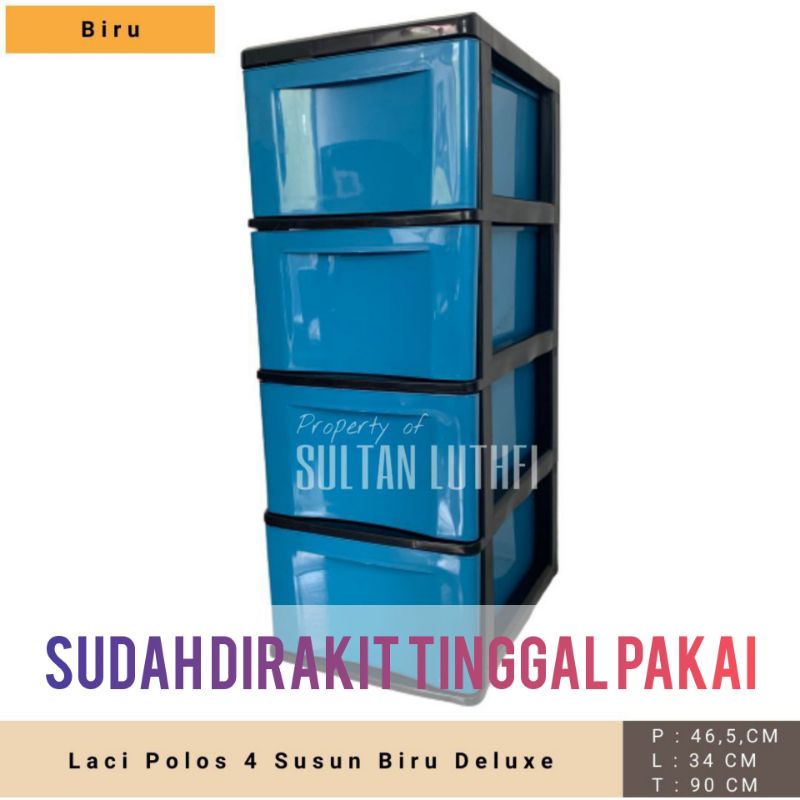 Lemari Laci 4 Susun Plastik Deluxe Kabinet