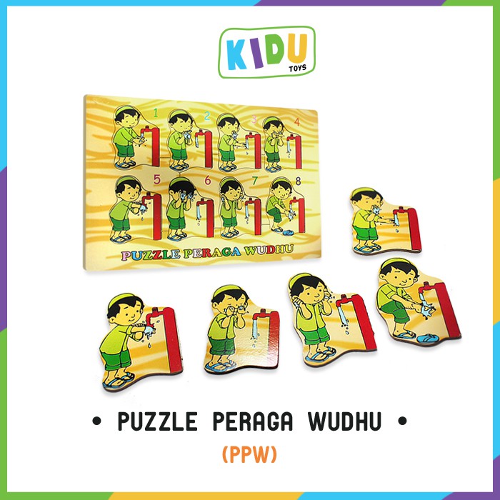 Mainan Puzzle Anak Puzzle Peraga Wudhu Dan Shalat Laki Laki Perempuan Kidu Toys