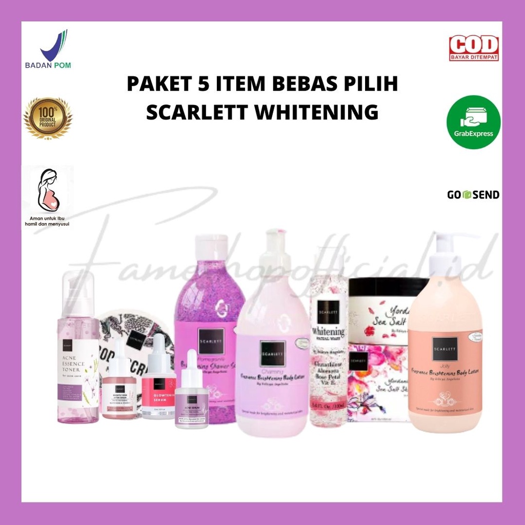 FAMESHOP - PAKET 5 SCARLETT WHITENING by Felicya Angelista