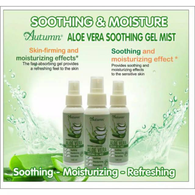 Autumn Aloe Vera Moisture Soothing Gel Mist 100ml (BPOM)