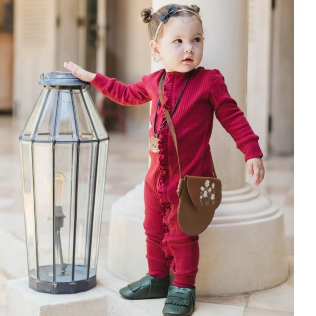 Bohopanna Sleepsuit Zipper Ruffle/ Bohobaby Sleepsuit Zipper Ruffle - Piyama Bayi Warna Random (BHB-SZR)